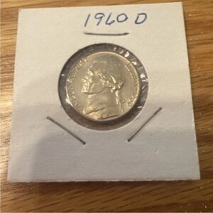 1960-D 5C Jefferson Nickel